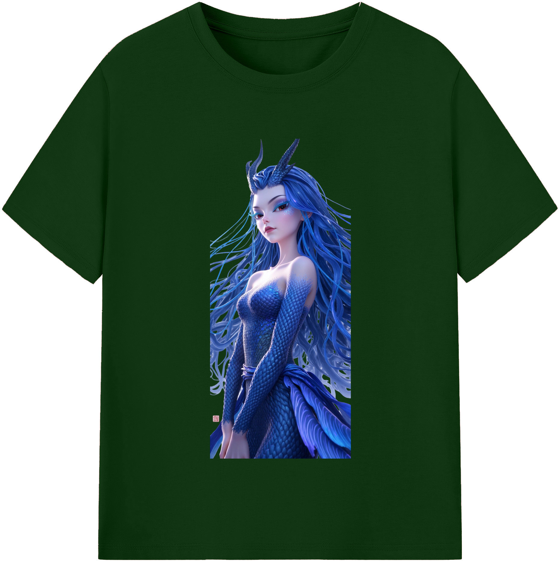 （画像用） Ne Zha 2 ナタ 魔童の大暴れ 綿100％半袖Tシャツ（フロントプリント）